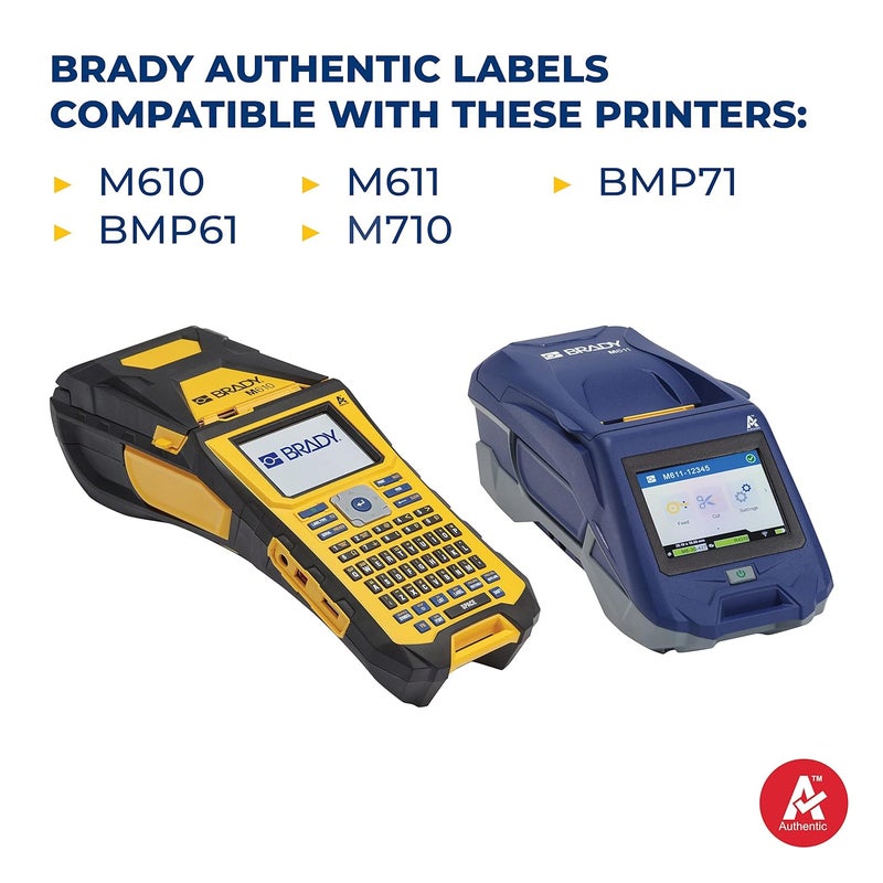 Brady Multi-Purpose Vinyl Label Tape for M610, M611, M710, BMP61, and BMP71 Printers - 1" x 50', White. M6C-1000-439 - Image 5